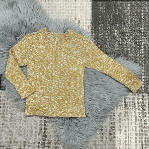 LALI Girls Mustard/Cream Pullover Knit Sweater Size 8Y NWT